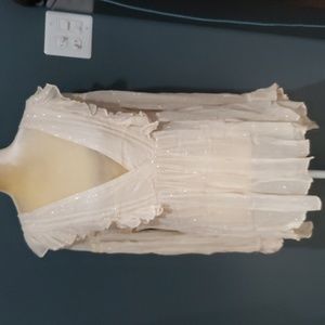 NWT MAEVE ANTHROPOLOGIE LONG SLEEVE BOHO SHEER TOP SZ 10